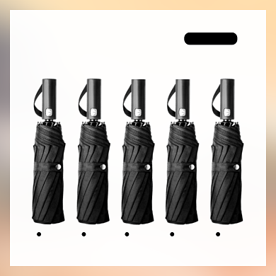 户外自动加厚折叠雨伞多色促销主图背景