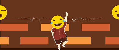 棕色创意搞笑娱乐热点公众号首图背景