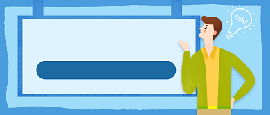 蓝色卡通上进学习培训公众号首图背景