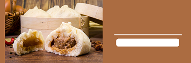 美团美味肉包子蒸包饺子冬季美食海报背景