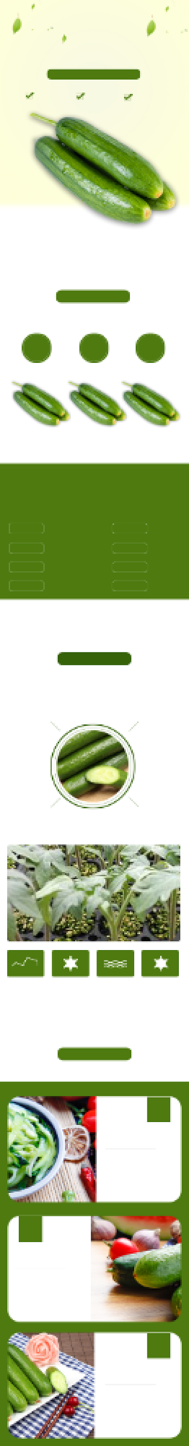 黄瓜详情页电商时尚简约大气绿色新鲜背景