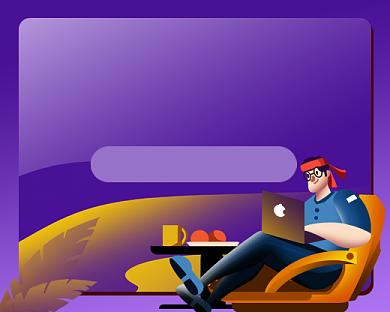 软件培训手绘卡通小程序封面背景