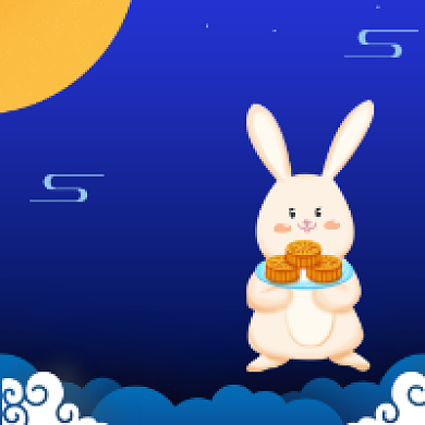 中秋佳节可爱插画公众号次图背景