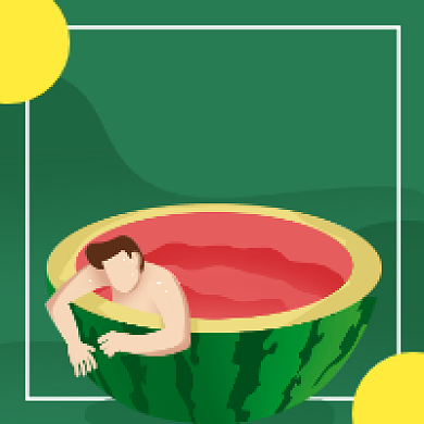 处暑节气简约插画公众号次图背景