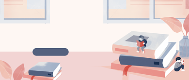 卡通手绘考研难度加大教育公众号首图背景