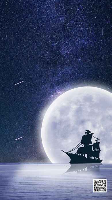 晚安问候日签实景夜晚手机海报背景