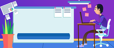 熬夜指南手绘卡通公众号首图背景