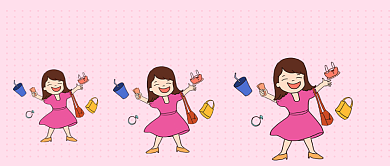 打折促销买东西卡通公众号首图背景