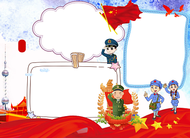 八一建军节纪念小报手抄报背景