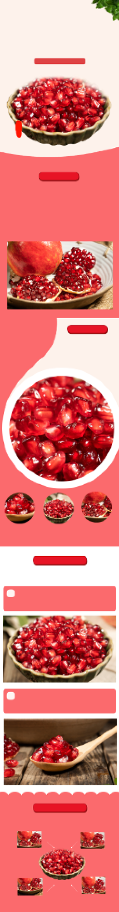 石榴软籽石榴食品茶饮详情页背景