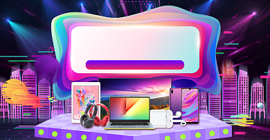 88全球狂欢节C4D电脑手机促销海报背景