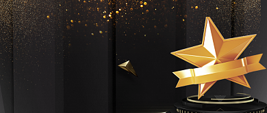 黑金大气年度优秀员工榜单公众号首图背景