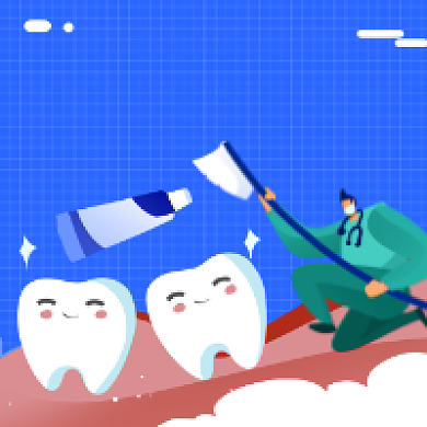 口腔健康爱牙日简约插画公众号次图背景