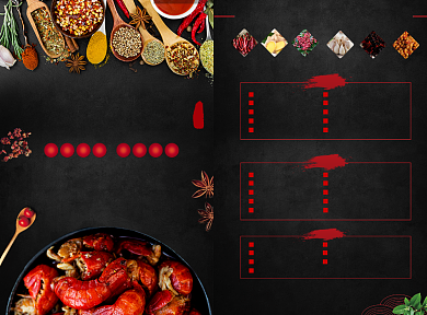 私房菜清新简约菜单背景