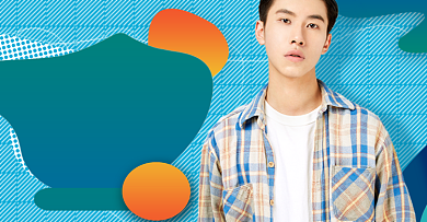 双十二男装衬衫时尚促销海报上新背景