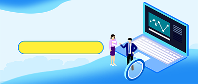 蓝色卡通运营教育培训公众号首图背景