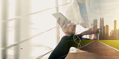 短视频时代监管和责任宣传展板背景