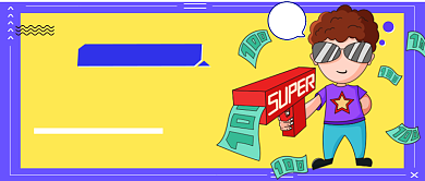 轻松理财卡通公众号首图背景