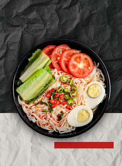 素味手工青菜鸡蛋面海报背景