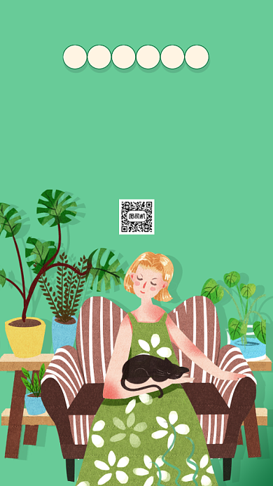 二十四节气大暑插画海报背景