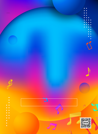 炫彩渐变大气草莓音乐节宣传海报背景