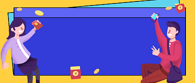 卡通理财须知金融公众号首图背景