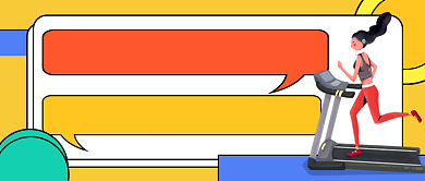 运动健身马甲线卡通公众号首图背景