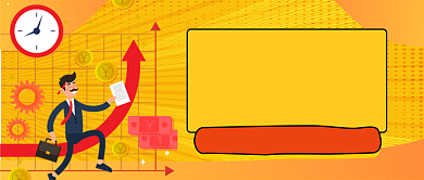 金融科技股市股票卡通手绘公众号首图背景