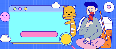 热点速报围观卡通公众号首图背景