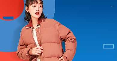 预售棉服双十二女装简约满减活动海报背景