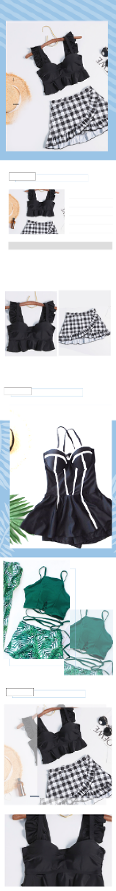 泳衣泳装女装详情页背景