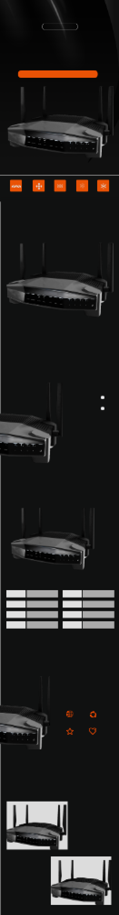 简约橙色路由器详情页背景