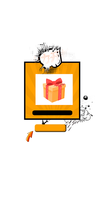 黄色卡通版UI手机弹窗背景