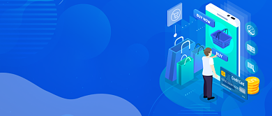 八三男人节蓝色卡通公众号首图背景