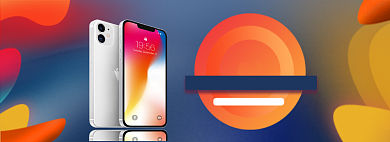 双十一手机预售电商全屏苹果橙色背景