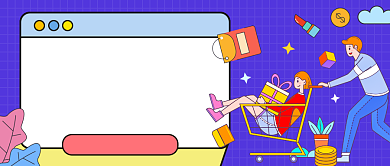 会员福利来袭蓝色扁平风公众号首图背景