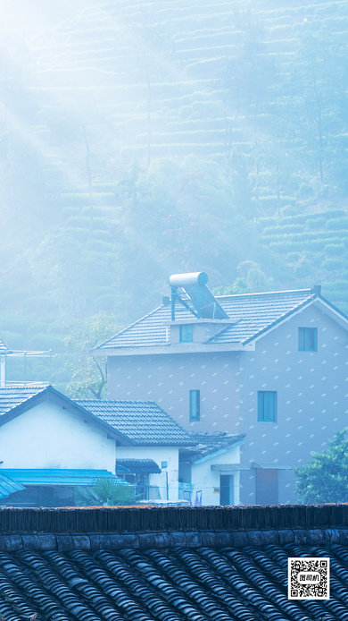 民宿旅游住宿宣传日签手机海报背景