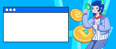 撞色加入区块链新媒体首图背景