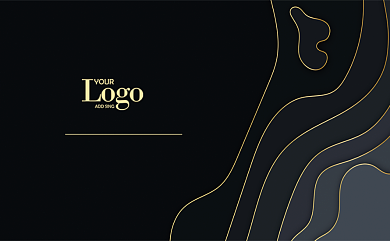 大气极简黑金科技信息商务名片设计背景