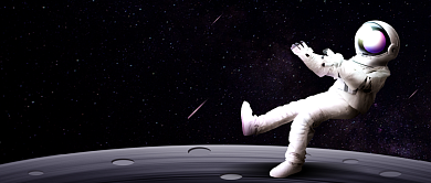 人类月球日宇航员创意公众号首图背景