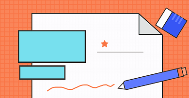 开学季办公文具促销清单淘宝电商横版海报背景
