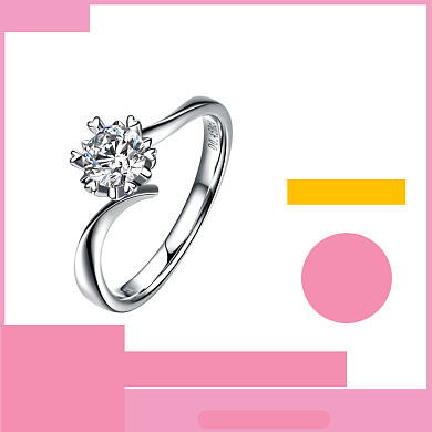 七夕情人节钻戒珠宝电商主图背景