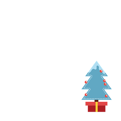 蓝色圣诞树抢半价标签背景