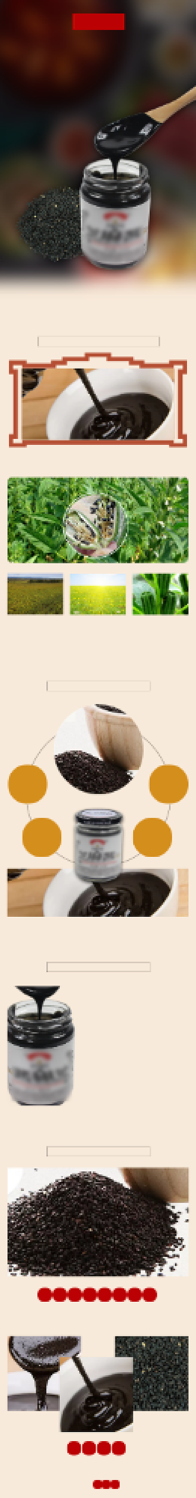 黑芝麻酱详情页电商时尚简约大气健康背景