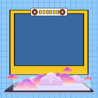 游戏化编程蓝色商务公众号次图背景