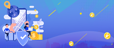 蓝色招聘理财人才微信首图背景