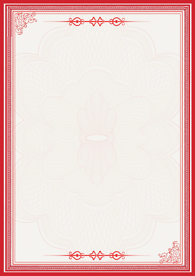 大气简约红色边框授权书背景