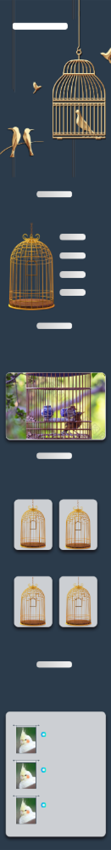 轻奢便捷鸟笼详情页背景