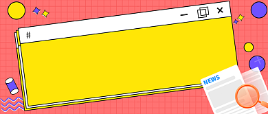 热点新闻手绘卡通公众号首图背景