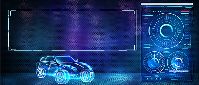 新手爱车保养科技蓝公众号首图背景